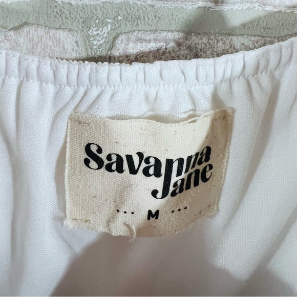 Savanna Jane Black and White Embroidered Sleeveless Mini Dress Size M - Picture 6 of 7